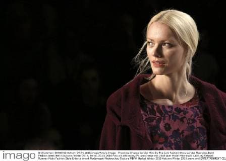 Franziska Knuppe bei der Minx by Eva Lutz Fashion Show auf der Mercedes-Benz Fashion Week Berlin Autumn Winter 2016. Berlin, 20.01.2016 Foto:xS.xGabschx xFuturexImage