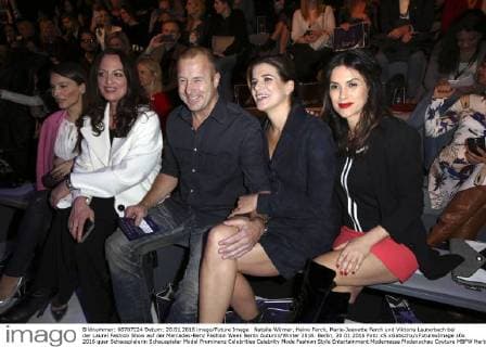 Natalia Wörner, Heino Ferch, Marie-Jeanette Ferch und Viktoria Lauterbach bei der Laurel Fashion Show auf der Mercedes-Benz Fashion Week Berlin Autumn Winter 2016. Berlin, 20.01.2016 Foto:xS.xGabschx xFuturexImage