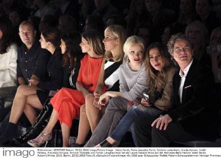 Heino Ferch, Marie-Jeanette Ferch, Viktoria Lauterbach, Ursula Karven, Judith Milberg, Franziska Knuppe, Simone Thomalla und Florian Langenscheidt bei der Laurel Fashion Show auf der Mercedes-Benz Fashion Week Berlin Autumn Winter 2016. Berlin, 20.01.2016 Foto:xS.xGabschx xFuturexImage