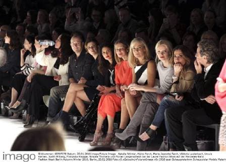 Natalia Wörner, Heino Ferch, Marie-Jeanette Ferch, Viktoria Lauterbach, Ursula Karven, Judith Milberg, Franziska Knuppe, Simone Thomalla und Florian Langenscheidt bei der Laurel Fashion Show auf der Mercedes-Benz Fashion Week Berlin Autumn Winter 2016. Berlin, 20.01.2016 Foto:xS.xGabschx xFuturexImage