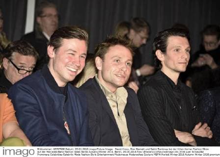 David Kross, Max Riemelt und Sabin Tambrea bei der Kilian Kerner Fashion Show auf der Mercedes-Benz Fashion Week Berlin Autumn Winter 2016. Berlin, 20.01.2016 Foto:xFredericx xFuturexImage