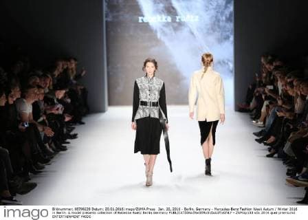 Jan. 20, 2016 - Berlin, Germany - Mercedes-Benz Fashion Week Autum Winter 2016 in Berlin. A model presents collection of Rebekka Ruetz Berlin Germany - ZUMAp133
