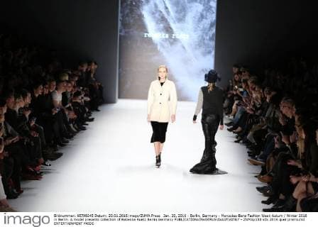 Jan. 20, 2016 - Berlin, Germany - Mercedes-Benz Fashion Week Autum Winter 2016 in Berlin. A model presents collection of Rebekka Ruetz Berlin Germany - ZUMAp133