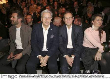 Klaus Wowereit und Michael Müller bei der Guido Maria Kretschmer Fashion Show auf der Mercedes-Benz Fashion Week Berlin Autumn Winter 2016. Berlin, 20.01.2016 Foto:xS.xGabschx xFuturexImage