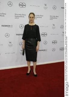Jeanette Hain bei der MBFW 2016 Show MINX Zelt am Brandenburger Tor auf der Strasse des 17. Juni in Berlin.