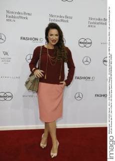 Christine Neubauer bei der MBFW 2016 Show MINX Zelt am Brandenburger Tor auf der Strasse des 17. Juni in Berlin.