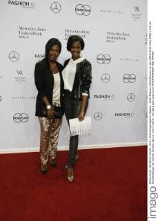 Motsi Mabuse, Otlile Mabuse bei der MBFW 2016 Show MINX Zelt am Brandenburger Tor auf der Strasse des 17. Juni in Berlin.