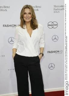 Kim Fischer bei der MBFW 2016 Show MINX Zelt am Brandenburger Tor auf der Strasse des 17. Juni in Berlin.