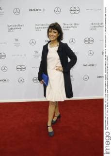 Miriam Pielhau bei der MBFW 2016 Show MINX Zelt am Brandenburger Tor auf der Strasse des 17. Juni in Berlin.