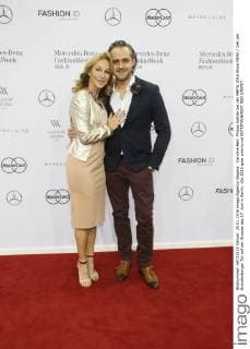 Caroline Beil; Philipp Sattler bei der MBFW 2016 Show MINX Zelt am Brandenburger Tor auf der Strasse des 17. Juni in Berlin.