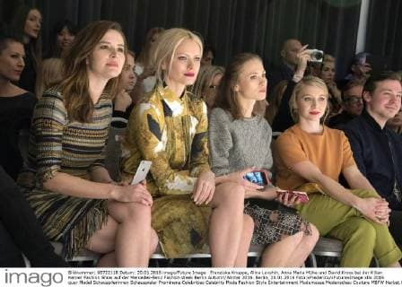 Franziska Knuppe, Alina Levshin, Anna Maria Mühe und David Kross bei der Kilian Kerner Fashion Show auf der Mercedes-Benz Fashion Week Berlin Autumn Winter 2016. Berlin, 20.01.2016 Foto:xFredericx xFuturexImage