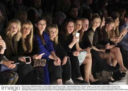 Jeannine Michaelsen, Annett Louisan, Linda Hesse und Lisa Steiner bei der Ewa Herzog Fashion Show auf der Mercedes-Benz Fashion Week Berlin Autumn Winter 2016. Berlin, 21.01.2016 Foto:xS.xGabschx xFuturexImage