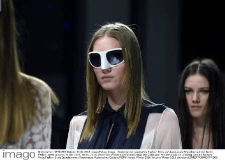Model bei der seenbefore Fashion Show auf dem Lavera Showfloor auf der Berlin Fashion Week Autumn Winter 2016. Berlin, 21.01.2016 Foto:xFredericx xFuturexImage