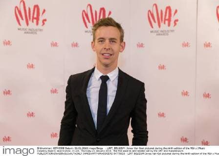- LINT, BELGIUM: Jonas Van Geel pictured during the ninth edition of the MIA s (Music Industry Award) award show, in Lint, Thursday 21 January 2016. The MIA awards are handed out by the VRT and Kunstenpunt.  JAMESxARTHURxGEKIERE 04778628