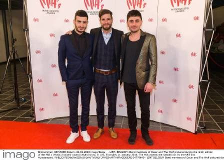 - LINT, BELGIUM: Band members of Oscar and The Wolf pictured during the ninth edition of the MIA s (Music Industry Award) award show, in Lint, Thursday 21 January 2016. The MIA awards are handed out by the VRT and Kunstenpunt.  JAMESxARTHURxGEKIERE 04778649