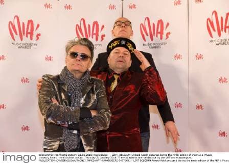- LINT, BELGIUM: Arbeid Adelt! pictured during the ninth edition of the MIA s (Music Industry Award) award show, in Lint, Thursday 21 January 2016. The MIA awards are handed out by the VRT and Kunstenpunt.  JAMESxARTHURxGEKIERE 04778681