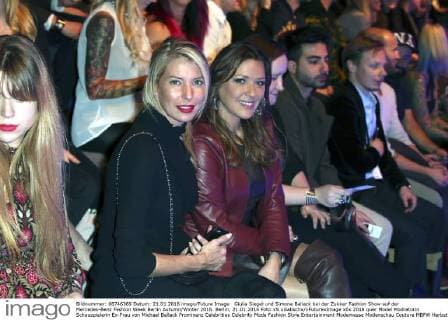 Giulia Siegel und Simone Ballack bei der Zukker Fashion Show auf der Mercedes-Benz Fashion Week Berlin Autumn Winter 2016. Berlin, 21.01.2016 Foto:xS.xGabschx xFuturexImage