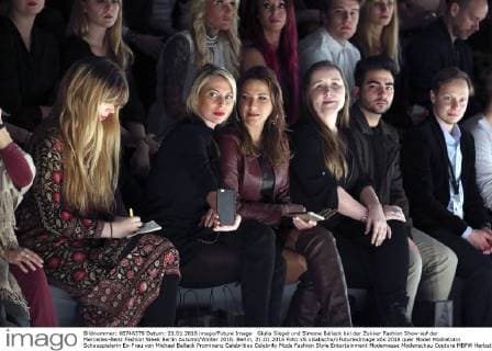 Giulia Siegel und Simone Ballack bei der Zukker Fashion Show auf der Mercedes-Benz Fashion Week Berlin Autumn Winter 2016. Berlin, 21.01.2016 Foto:xS.xGabschx xFuturexImage