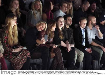 Giulia Siegel und Simone Ballack bei der Zukker Fashion Show auf der Mercedes-Benz Fashion Week Berlin Autumn Winter 2016. Berlin, 21.01.2016 Foto:xS.xGabschx xFuturexImage