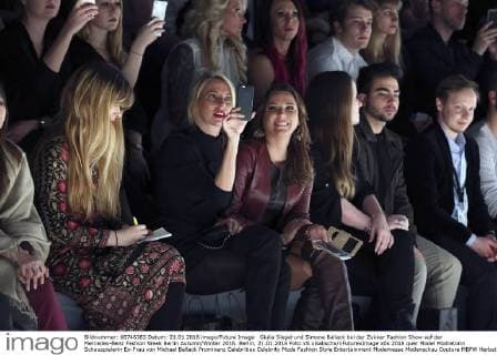 Giulia Siegel und Simone Ballack bei der Zukker Fashion Show auf der Mercedes-Benz Fashion Week Berlin Autumn Winter 2016. Berlin, 21.01.2016 Foto:xS.xGabschx xFuturexImage