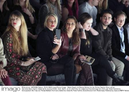Giulia Siegel und Simone Ballack bei der Zukker Fashion Show auf der Mercedes-Benz Fashion Week Berlin Autumn Winter 2016. Berlin, 21.01.2016 Foto:xS.xGabschx xFuturexImage