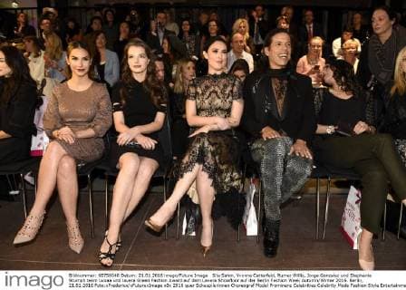 Sila Sahin, Yvonne Catterfeld, Rumer Willis, Jorge Gonzalez und Stephanie Stumph beim Luxaa und lavera Green Fashion Award auf dem Lavera Showfloor auf der Berlin Fashion Week Autumn Winter 2016. Berlin, 21.01.2016 Foto:xFredericx xFuturexImage