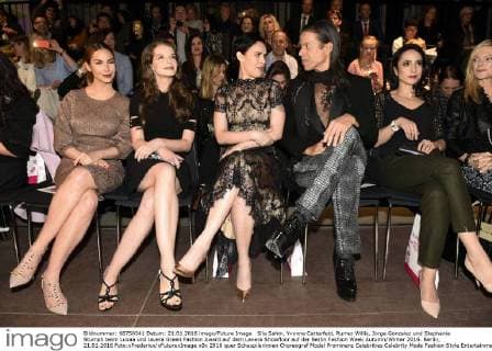 Sila Sahin, Yvonne Catterfeld, Rumer Willis, Jorge Gonzalez und Stephanie Stumph beim Luxaa und lavera Green Fashion Award auf dem Lavera Showfloor auf der Berlin Fashion Week Autumn Winter 2016. Berlin, 21.01.2016 Foto:xFredericx xFuturexImage