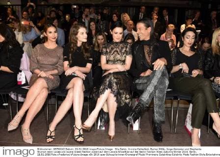 Sila Sahin, Yvonne Catterfeld, Rumer Willis, Jorge Gonzalez und Stephanie Stumph beim Luxaa und lavera Green Fashion Award auf dem Lavera Showfloor auf der Berlin Fashion Week Autumn Winter 2016. Berlin, 21.01.2016 Foto:xFredericx xFuturexImage