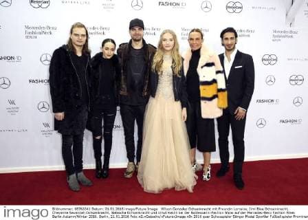 Wilson Gonzalez Ochsenknecht mit Freundin Lorraine, Jimi Blue Ochsenknecht, Cheyenne Savannah Ochsenknecht, Natascha Ochsenknecht und Umut Kekilli bei der Baldessarini Fashion Show auf der Mercedes-Benz Fashion Week Berlin Autumn Winter 2016. Berlin, 21.01.2016 Foto:xS.xGabschx xFuturexImage