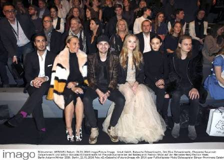 Umut Kekilli, Natascha Ochsenknecht, Jimi Blue Ochsenknecht, Cheyenne Savannah Ochsenknecht und Wilson Gonzalez Ochsenknecht mit Freundin Lorraine bei der Baldessarini Fashion Show auf der Mercedes-Benz Fashion Week Berlin Autumn Winter 2016. Berlin, 21.01.2016 Foto:xS.xGabschx xFuturexImage