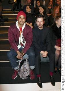 Patrice Bouedibela und Franz Dinda bei der Baldessarini Fashion Show auf der Mercedes-Benz Fashion Week Berlin Autumn Winter 2016. Berlin, 21.01.2016 Foto:xS.xGabschx xFuturexImage