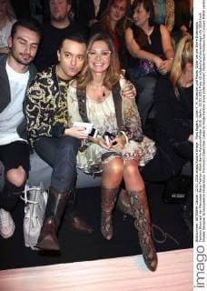 Marc Eggers, Julian F. M. Stoeckel und Maren Gilzer bei der Emre Erdemoglu Fashion Show auf der Mercedes-Benz Fashion Week Berlin Autumn Winter 2016. Berlin, 22.01.2016 Foto:xS.xGabschx xFuturexImage