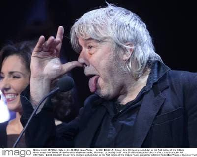 - LIEGE, BELGIUM: Singer Arno Hintjens pictured during the first edition of the D6bels music awards for artists of Federation Wallonie-Bruxelles, Thursday 21 January 2016.  VIRGINIExLEFOUR 04779586