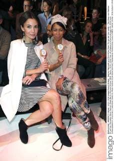 Nadine Warmuth und Minh-Khai Phan-Thi bei der Key Looks - The Show von Fashion ID auf der Mercedes-Benz Fashion Week Berlin Autumn Winter 2016. Berlin, 23.01.2016 Foto:xS.xGabschx xFuturexImage