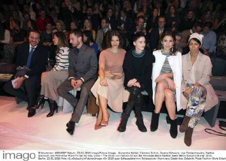 Alexandra Neldel, Clemens Schick, Jessica Schwarz, Lisa Tomaschewsky, Nadine Warmuth und Minh-Khai Phan-Thi bei der Key Looks - The Show von Fashion ID auf der Mercedes-Benz Fashion Week Berlin Autumn Winter 2016. Berlin, 23.01.2016 Foto:xS.xGabschx xFuturexImage