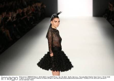 Jan. 22, 2016 - Berlin, Germany - Mercedes-Benz Fashion Week Autum Winter 2016 in Berlin. A model presents collection of Irene Luft Berlin Germany - ZUMAp133