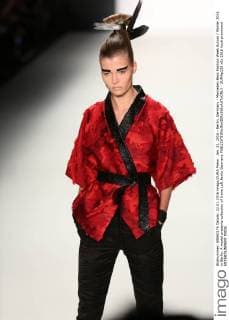 Jan. 22, 2016 - Berlin, Germany - Mercedes-Benz Fashion Week Autum Winter 2016 in Berlin. A model presents collection of Irene Luft Berlin Germany - ZUMAp133