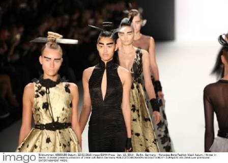 Jan. 22, 2016 - Berlin, Germany - Mercedes-Benz Fashion Week Autum Winter in Berlin. A model presents collection of Irene Luft Berlin Germany - ZUMAp133