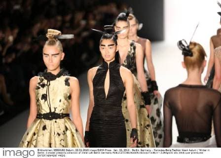Jan. 22, 2016 - Berlin, Germany - Mercedes-Benz Fashion Week Autum Winter in Berlin. A model presents collection of Irene Luft Berlin Germany - ZUMAp133