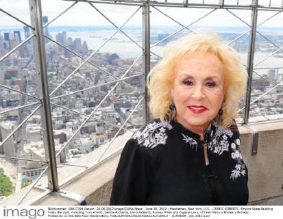 June 26, 2012 - Manhattan, New York, U.S. - DORIS ROBERTS. Empire State Building hosts the cast, including Tom Arnold, Denise Richards, Doris Roberts, Romeo Miller and Eugene Levy, of Tyler Perry s Madea s Witness Protection on the 86th floor Observatory. - ZUMAb09_
