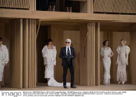 204265 Serge Arnal Starface 2016-01-26 Paris France Paris Fashion week. Defilé Haute Couture Printemps été 2016. Chanel. People. Lagerfeld, Karl  Copyright: xSergexArnalx xStarfacex STAR_204265_059