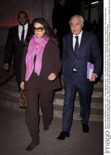 Paris Fashion Week - Prominente bei der Armani Modenschau Francoise Bettencourt Meyers mit Ehemann Jean Pierre Meyers - Paris Fashion Week, Modenschau Giorgio Armani - 26 01 2016 JBAutissier Panoramic 