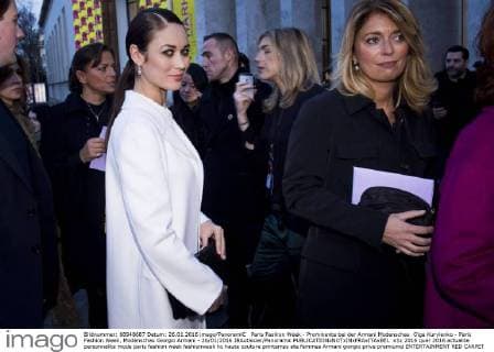 Paris Fashion Week - Prominente bei der Armani Modenschau Olga Kurylenko - Paris Fashion Week, Modenschau Giorgio Armani - 26 01 2016 JBAutissier Panoramic 