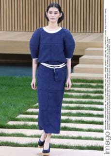 PARIS, FRANCE - JANUARY 26: (CHINA OUT) Model Ming Xi walks the runway during the Chanel Spring Summer 2016 show as part of Paris Fashion Week on January 26, 2016 in Paris, France.  CFP478736213