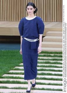 PARIS, FRANCE - JANUARY 26: (CHINA OUT) Model Ming Xi walks the runway during the Chanel Spring Summer 2016 show as part of Paris Fashion Week on January 26, 2016 in Paris, France.  CFP478736214
