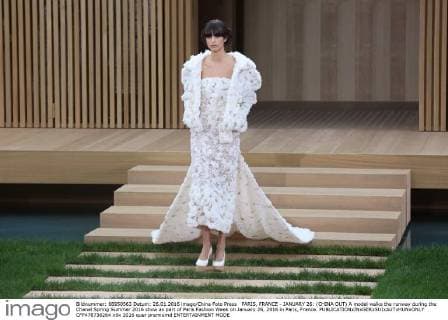 PARIS, FRANCE - JANUARY 26: (CHINA OUT) A model walks the runway during the Chanel Spring Summer 2016 show as part of Paris Fashion Week on January 26, 2016 in Paris, France.  CFP478736264