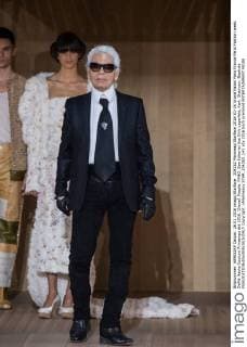 204282 Marineau Starface 2016-01-26 Grand Palais Paris France Paris Fashion week. Defilé Haute Couture Printemps été 2016. Chanel. People. PANO. Spe Editorial Use Only Lagerfeld, Karl; Giabiconi, Baptiste  Copyright: xMarineaux STAR_204282_143