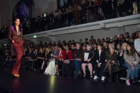 204313 Serge Arnal Starface 2016-01-27 Paris France Paris Fashion week. Defile Haute Couture Printemps ete 2016. Gaultier. People. de Caunes, Antoine; Silla, Karine; Louboutin, Christian; Ferguson Duhamel, Stacy Ann ( Fergie ); Ditto, Beth ( The Gossip ); Khelfa-Seydoux, Farida; Letissier, Heloise ( Christine and the Queens )  Copyright: xSergexArnalx xStarfacex STAR_204313_034