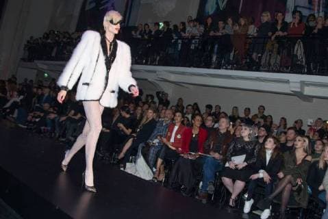 204313 Serge Arnal Starface 2016-01-27 Paris France Paris Fashion week. Defile Haute Couture Printemps ete 2016. Gaultier. People. de Caunes, Antoine; Silla, Karine; Louboutin, Christian; Ferguson Duhamel, Stacy Ann ( Fergie ); Ditto, Beth ( The Gossip ); Khelfa-Seydoux, Farida; Letissier, Heloise ( Christine and the Queens )  Copyright: xSergexArnalx xStarfacex STAR_204313_047