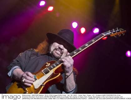 Jan. 28, 2016 - Cedar Park, Texas, U.S - Guitarist GARY ROSSINGTON of the American Southern Rock band LYNYRD SKYNYRD performs at Cedar Park Center in Cedar Park, Texas. Rossington is the last original member still performing with the band as of 2016. Cedar Park U.S. - ZUMAc201